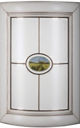 Радиусный фасад со стеклом «Алиери»
